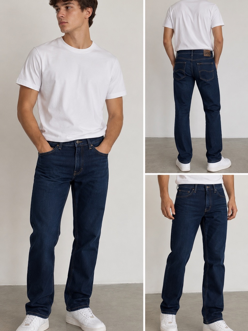 Lee Men’s Straight Fit Indigo Blue Jeans